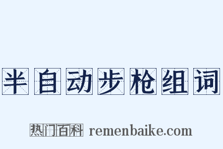 半自动步枪组词是什么意思的图片